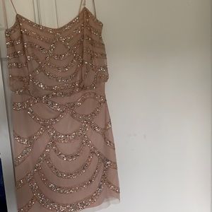 Pink sequined party dress